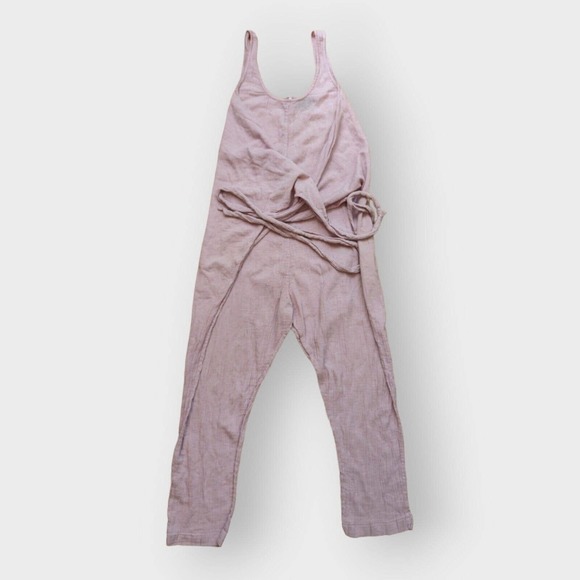 Hatch Maternity The Wraparound Jumpsuit Size XS 0 Pink Gingham Comfy - Picture 4 of 5